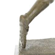 Hot Cast Rugged Rugby Player Bronze Sculpture Marble Base Statue Figure