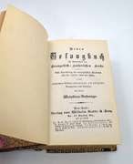 19th Century German New Hymnal Book for the Evangelical Lutheran Church With Songs From 1400 To 1850