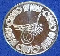 Franklin Mint: Sterling Sil Casino Chip, GEM Cameo PRF - 100 Livres, Beirut