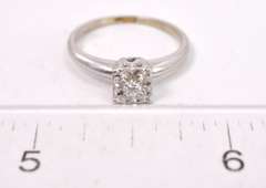 Sparkling Ladies Diamond Engangement Ring in 14K White Gold