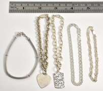 Diverse Group of 5 Sterling Bracelets