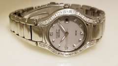 Ladies Citizen EW0970-51B MODENA Eco-Drive Stainless Steel Diamond Accent Watch