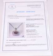 Ravishing 8.22CTS Ruby Set within A Sterling Silver Pendant with a 3.23CTW White Sapphire Gallery