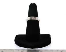 Contemporary 14kt White Gold Ring with Channel set Diamonds