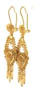 Wonderful 21kt Filigree Dangle Earrings