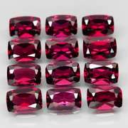 Amazing 8.87ct cushion cut violet Garnet set
