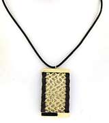Gold and Leather Fancy Necklace