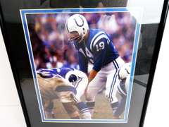 Johnny Unitas, Framed & Matted Color Photo