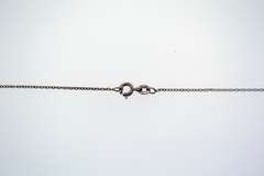 Sterling Silver Purple Stone Tear Drop Pendant With Chain