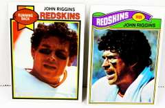 2 John Riggins Topps Football Cards