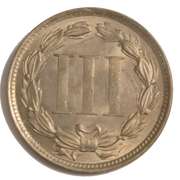 Sharp BU 1873 1873 Open 3 3 Cent Nickel