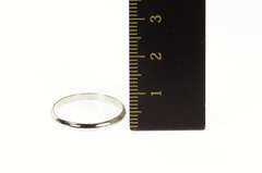 10K White Gold 2.2mm Classic Simple Rounded Wedding Band Ring