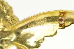 18K Yellow Gold 0.49 Ctw Diamond Ruby Eyed Eagle Cellino Pin/Brooch