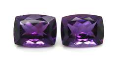 Delightful Pair of 22.99ct Emerald Cut Amethyst Gemstones