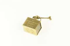 14K Yellow Gold Mad Money Cash In Case of Emergency Box Charm/Pendant