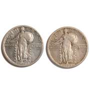1918 P &S Standing Liberty Quarters