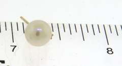 Elegant Yellow Gold Pearl and Diamond Stud Earrings