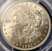 1921 Morgan Silver Dollar PCGS MS63 Wide Reeding Top 100 VAM-28.