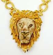 Vintage Razza 1970's Huge Lion Necklace