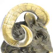 Mascot Ram Head Bronze Sculpture
