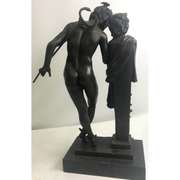 Brown Patina Flying Mercury Bronze Sculpture