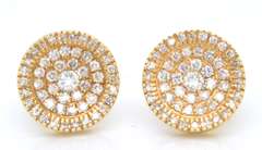 Dazzling Yellow Gold Diamond Earrings