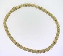 Outstanding Yellow Gold Stampato X Necklace