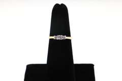 14kt Yellow Gold Diamond three stone Engagment Ring