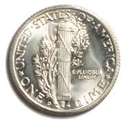 1940 D Gem Full Band Mercury Dime