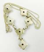Pretty Sterling Silver Necklace of Citrines