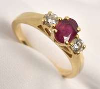 Classic Ruby and Diamond Ring