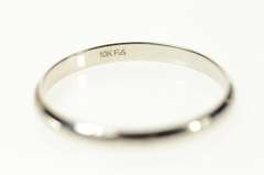10K White Gold 2.2mm Classic Simple Rounded Wedding Band Ring