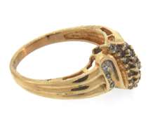 Lovely 10kt Yellow Gold Diamond Cluster Ring