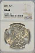 Blazing near Gem BU 1902-O Morgan Silver Dollar. NGC MS64