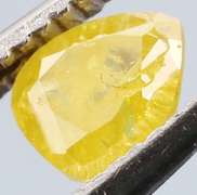 Rare .21ct pear cut canary yellow Diamond