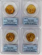 4 John Adams Graded U.S. Dollar Coins