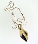 Italian Sterling Silver Necklace With Silver Drop Pendant