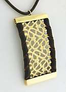 Gold and Leather Fancy Necklace