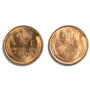 Blazing Red 1934 and 1936 Lincoln Cents