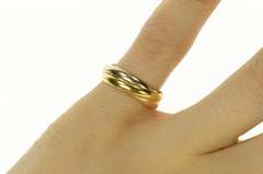 18K Yellow Gold Cartier Trinity Rolling Three Band Designer Ring