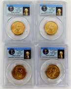 4 John Adams Graded U.S. Dollar Coins