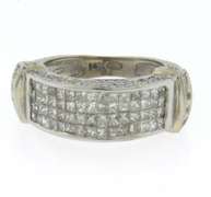 Dazzling White Gold 2ctw Invisible Set Diamond Band
