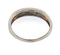 14k white gold diamond channel set ring