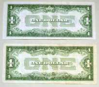 Almost Near Unc 1928 &1928 B $ 1 Funny Back Silver Certificatesr
