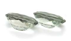 Unbelievable 20.05ct Pair of Oval Cut Green Amethyst Stones
