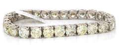 Elegant +30ctw Diamond Platinum Bracelet
