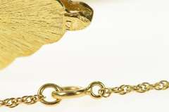 14K Yellow Gold 1950's Ornate Diamond Neck Tie Chain Necklace