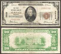 $20 1929-I NBN First National Bank of St. Ignace, MI