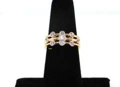 Contemporary 14kt Yellow Gold Diamond Ring