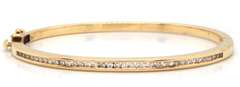 14k yellow gold ladies diamond bangle bracelet